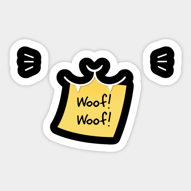 Cat Says Woof! Woof! Sticker by Episodic Drawing